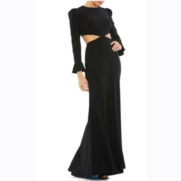 Mac Duggal Ieena Cut-Out Jersey A-Line Gown - Picture 8 of 10